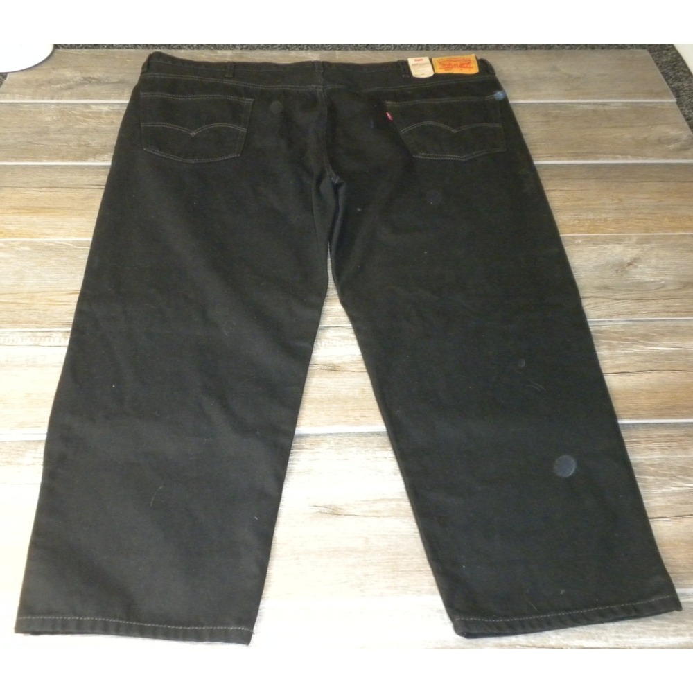 Levi's 550 Jeans Mens 52x29 Black Denim Relaxed Fit Tapered Leg Streetwear NWT